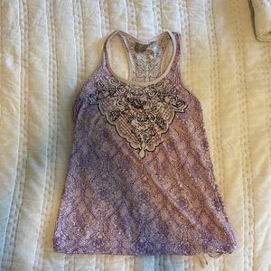Purple Athleta Workout Tank w/ bra. Size M.